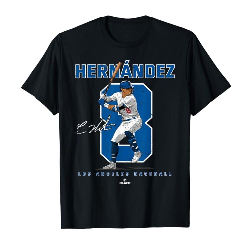 Number and Portrait Kike Hernandez Los Angeles shirt